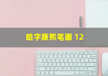 皓字康熙笔画 12